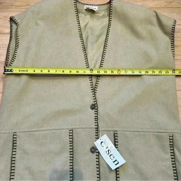 NWT OLSEN Wool Cashmere Vest PTP 24” - Picture 7 of 13